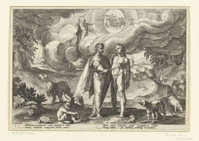 Prométheusz tüzet ad az embernek Ovidius metamorfózisai (sorozat címe) alkotó: Hendrick Goltzius (workshop of)