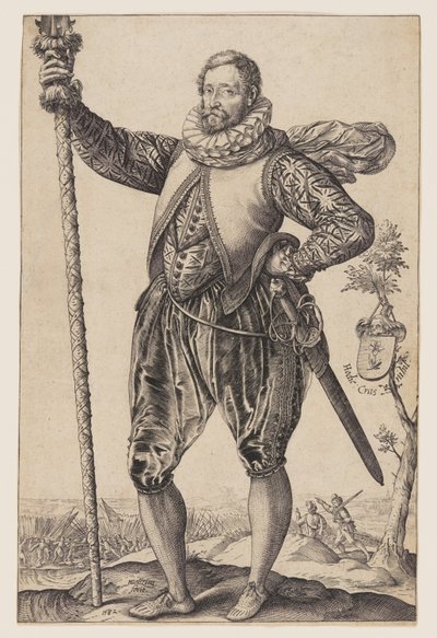 Egy balra fordult csukaember alkotó: Hendrick Goltzius