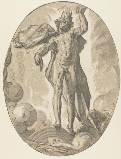 Aether, hatodik lemez a Demogorgontól és az istenségektől alkotó: Hendrick Goltzius