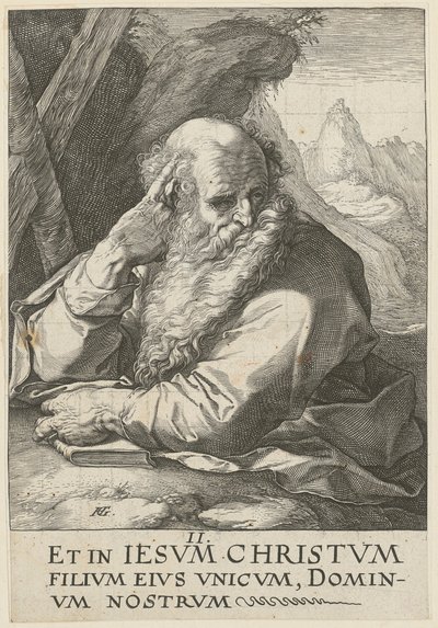 Andreas, a „Krisztus, a tizenkét apostol és Pál” című sorozat 2. lapja alkotó: Hendrick Goltzius
