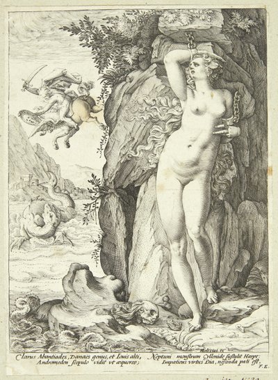Andromédát Perszeusz szabadítja fel alkotó: Hendrick Goltzius