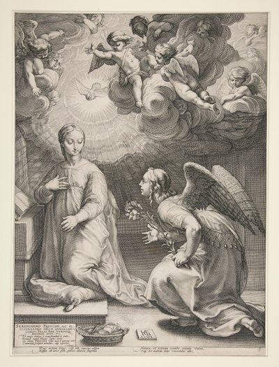 Angyali Üdvözlet alkotó: Hendrick Goltzius