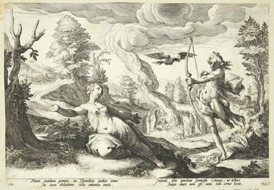 Apolló megöli Koronist alkotó: Hendrick Goltzius