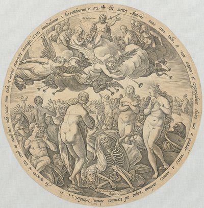 A halottak feltámadása, „A négy végső dolog” sorozat 1. lapja alkotó: Hendrick Goltzius