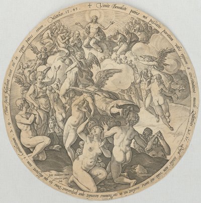 Az igazak mennybemenetele, a „Négy utolsó dolog” sorozat 3. lapja alkotó: Hendrick Goltzius