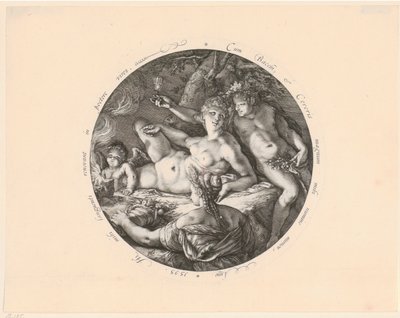 Bacchus, Ceres és Vénusz alkotó: Hendrick Goltzius