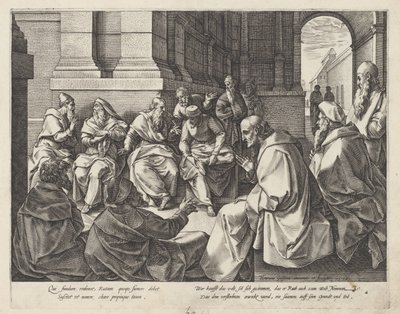 Boáz és a vének Ruth története (sorozat címe) alkotó: Hendrick Goltzius