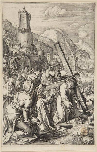 Krisztus viszi a keresztet alkotó: Hendrick Goltzius