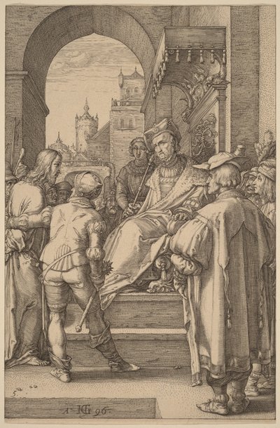 Krisztus Pilátus előtt alkotó: Hendrick Goltzius