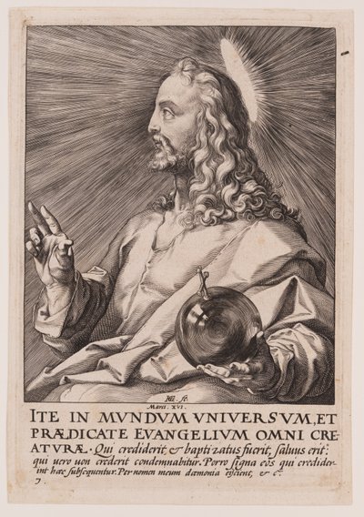 Krisztus, Krisztustól, az apostoloktól és Szent Páltól a Hitvallással együtt. alkotó: Hendrick Goltzius