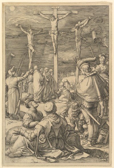 Krisztus a kereszten, „Krisztus szenvedése” című műből alkotó: Hendrick Goltzius