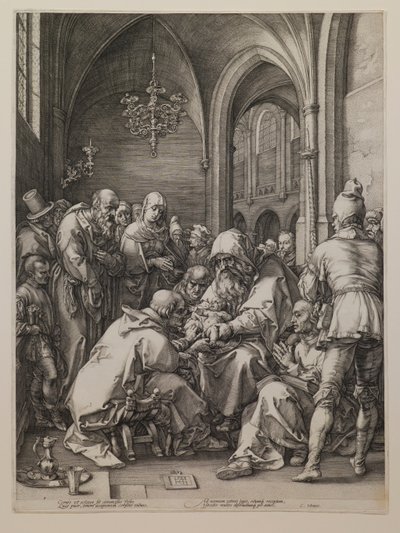 Körülmetélés, „A Szűz élete” sorozatból alkotó: Hendrick Goltzius