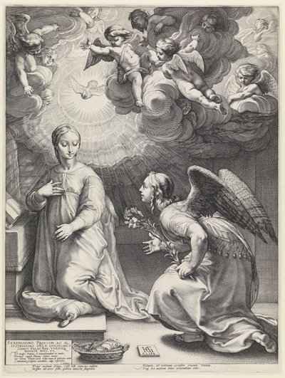 Angyali üdvözlet alkotó: Hendrick Goltzius