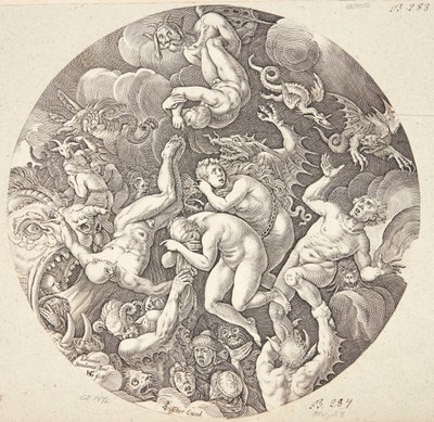 Az elkárhozottak bukása alkotó: Hendrick Goltzius