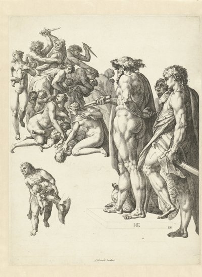 A csecsemőgyilkosság Betlehemben alkotó: Hendrick Goltzius