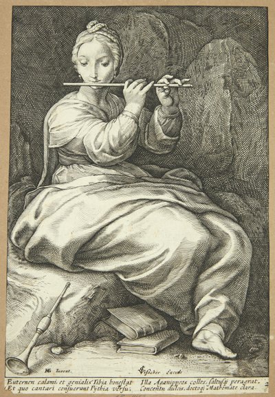 Euterpe alkotó: Hendrick Goltzius