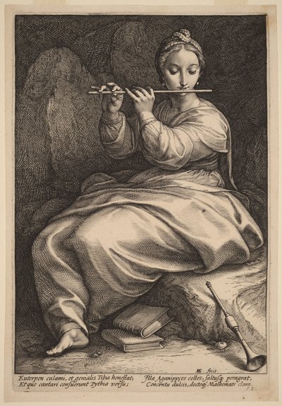 Euterpé alkotó: Hendrick Goltzius