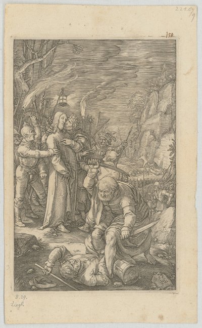 Krisztus elfogatása, „A passió” sorozat 3. lapja alkotó: Hendrick Goltzius