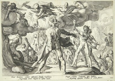 Az óriások megrohamozzák az eget alkotó: Hendrick Goltzius