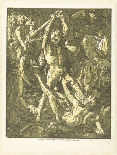 Hercules en Cacus alkotó: Hendrick Goltzius