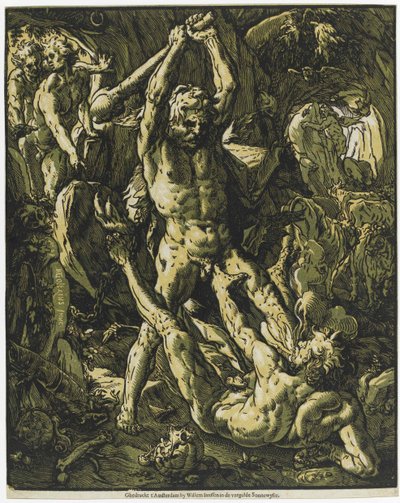Herkules megöli Cacust, 1588. alkotó: Hendrick Goltzius