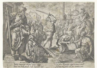 Pál vértanúsága Krisztus vértanúsága és az apostolok (sorozat címe) alkotó: Hendrick Goltzius