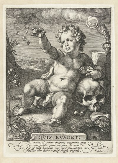 Homo bulla Ki szökött meg? (cím a tárgyon) alkotó: Hendrick Goltzius