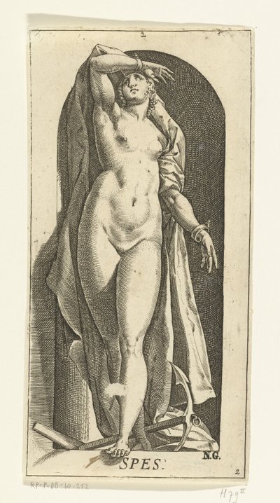 Halom Spes (cím az objektumon) A hét erény (sorozat címe) alkotó: Hendrick Goltzius