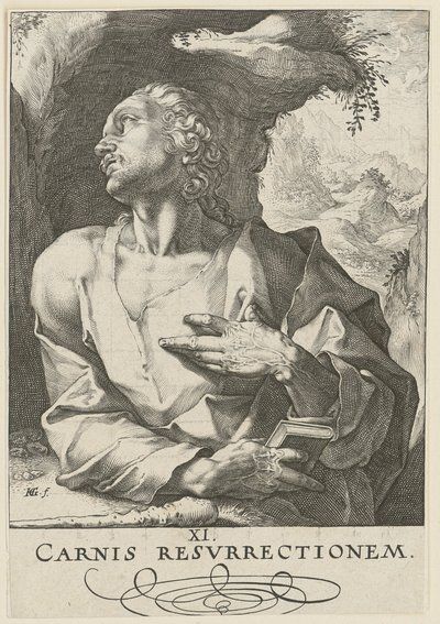 Júdás Thaddäus, a „Krisztus, a tizenkét apostol és Pál” sorozat 12. lapja alkotó: Hendrick Goltzius