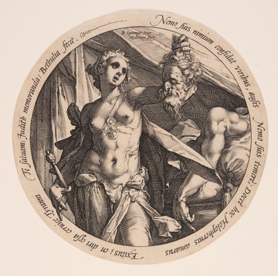 Judit Holofernész fejével alkotó: Hendrick Goltzius