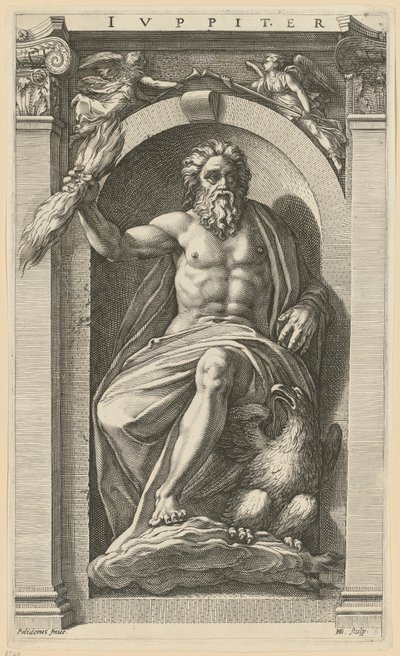 Jupiter, az „Nyolc antik istenség” sorozat 6. lapja alkotó: Hendrick Goltzius