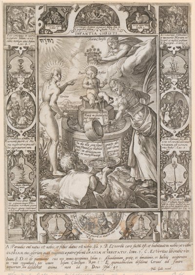 Krisztus gyermekkorában, a „Krisztus élete” sorozat 3. lapja alkotó: Hendrick Goltzius