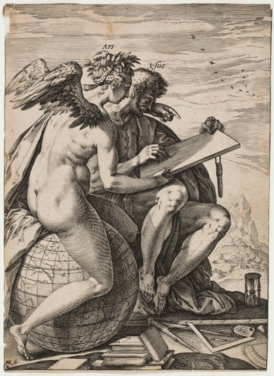 Művészet és gyakorlat (Ars, Usus) alkotó: Hendrick Goltzius
