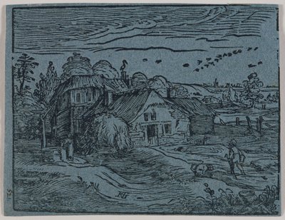 Táj parasztházzal alkotó: Hendrick Goltzius