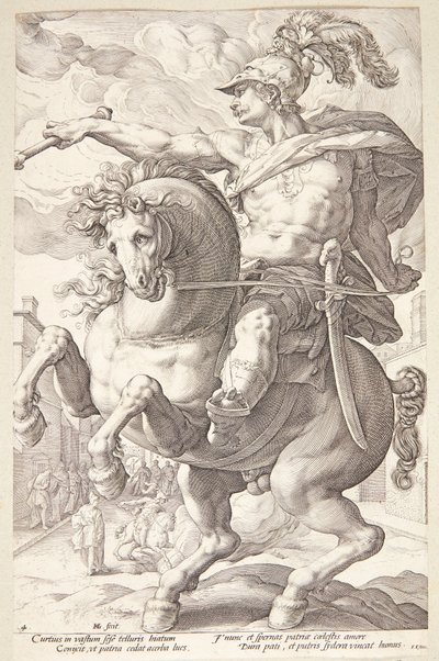 Marcus Curtius alkotó: Hendrick Goltzius