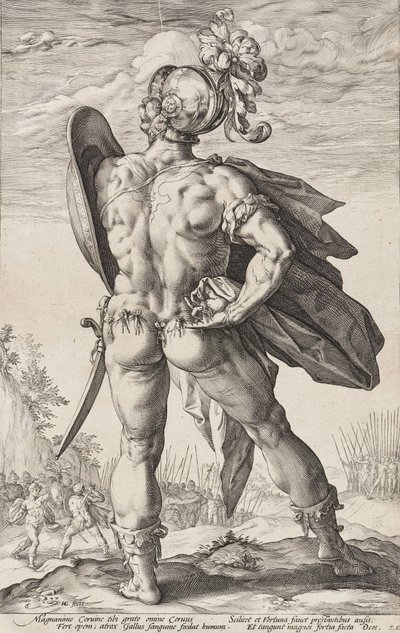 Marcus Valerius Corvus (Római hősök, 6. lap) alkotó: Hendrick Goltzius