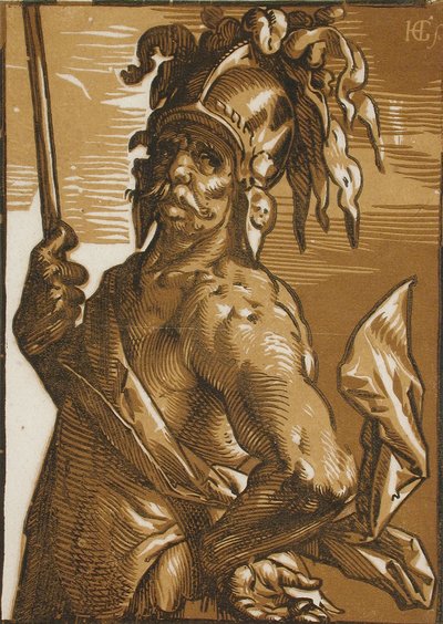Mars (Halbfigur) alkotó: Hendrick Goltzius