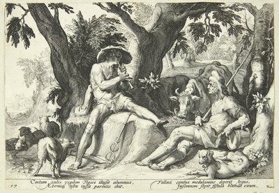 Mercury elaltatja Argust alkotó: Hendrick Goltzius