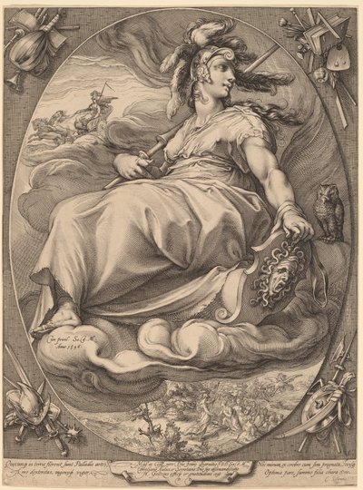 Minerva alkotó: Hendrick Goltzius