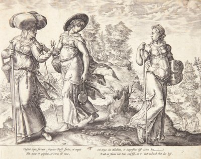 Orpa elhagyja Ruthot és Noémit alkotó: Hendrick Goltzius