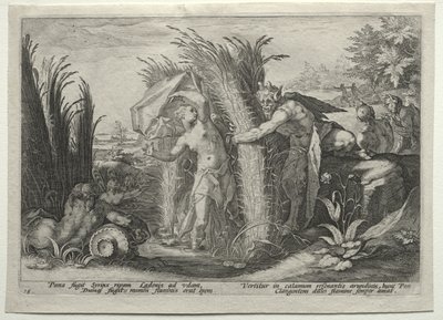 Pan Susuing Syrinx alkotó: Hendrick Goltzius