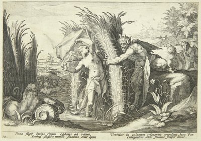 Pan és Syrinx alkotó: Hendrick Goltzius