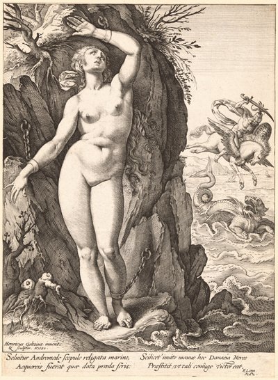Perszeusz kiszabadítja Andromédát alkotó: Hendrick Goltzius