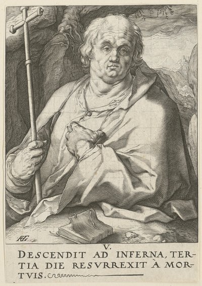 Filippus, az „Krisztus, a tizenkét apostol és Pál” sorozat 5. lapja alkotó: Hendrick Goltzius
