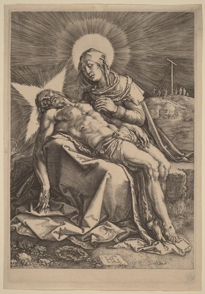 Pietà (A fájdalmas Szűz a halott Krisztussal az ölében) alkotó: Hendrick Goltzius