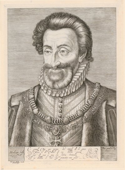 IV. Henrik, Franciaország királyának portréja alkotó: Hendrick Goltzius