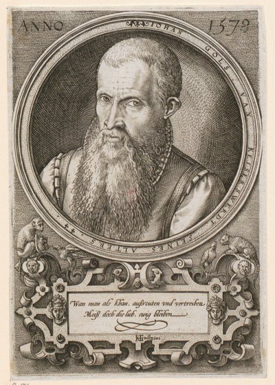 Jan Goltz II portréja [Jan Gols; Johan Gols] alkotó: Hendrick Goltzius