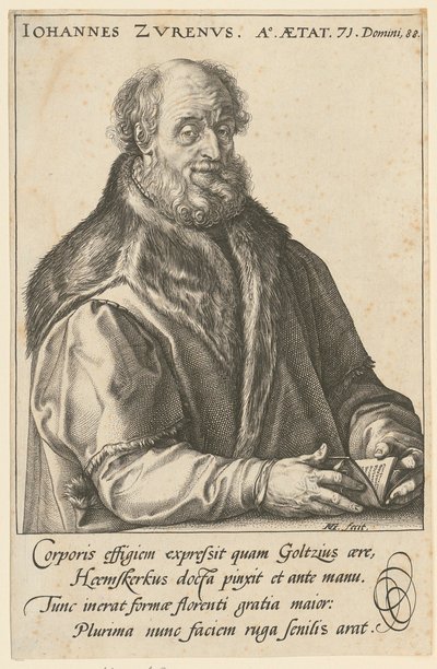 Jan van Zuren [Suren; Surenus] portréja alkotó: Hendrick Goltzius