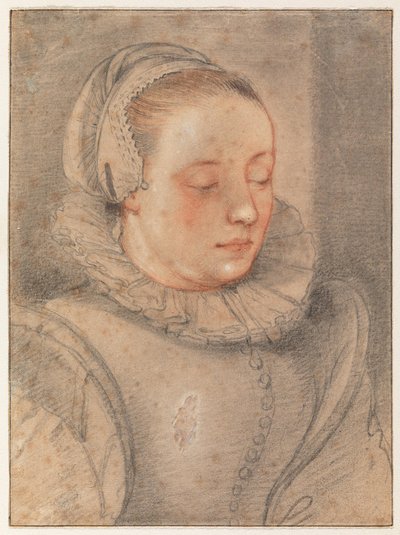 Fiatal nő portréja alkotó: Hendrick Goltzius