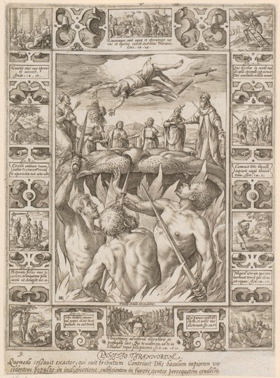 Punitio tirannorum, a „A keresztény hit allegóriái” sorozat 9. lapja alkotó: Hendrick Goltzius